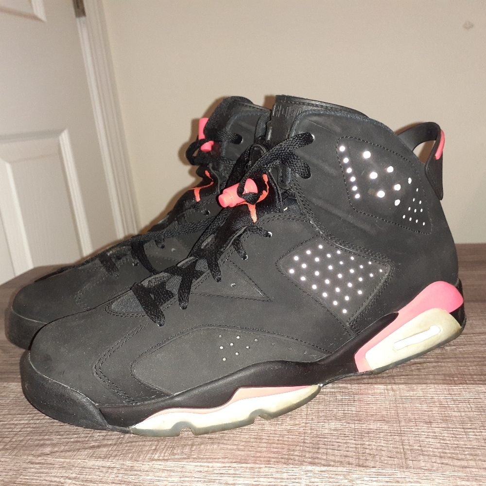 Air Jordan 6 10.5 Black Infared 2014 Nike Black Red